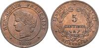 FRANKREICH Ku.-5 Centimes 3. Republik, 1870-1940. -