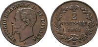 ITALIEN Ku.-2 Centesimi Victor Emanuel II., 1859-1861-1878.
