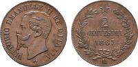 ITALIEN Ku.-2 Centesimi Victor Emanuel II., 1859-1861-1878.