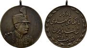 IRAN Bronzene Krönungsmedaille Riza Khan Pahlevi, 1925-1941. -