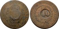 BRASILIEN 80 Reis Pedro II., 1831-1889. -