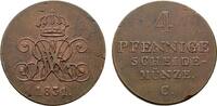 BRAUNSCHWEIG-LÜNEBURG 4 Pfennig 1831 C Wilhelm IV., 1830-1837. Vorzüglic... 95,00 EUR  zzgl. 4,00 EUR Versand