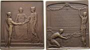BELGIEN Bronzeplakette Leopold II., 1865-1909. -