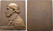 MEDICINA IN NUMMIS - JUDAICA Bronzeplakette, einseitig, Georges Hayem, -