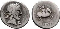 RÖMISCHE REPUBLIK AR-Denar 82 v. Chr., P. Crepusius, -