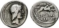 RÖMISCHE REPUBLIK AR-Denar 90 v. Chr., L. Calpurnius Piso-Frugi -