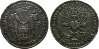 MISCELLANEA Versilberte Bronze Hochzeitsmedaille -