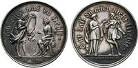 GOTHA Silbermedaille o.J. (1725), (unsigniert, Stempel von Christian We Patina. Fast Stempelglanz