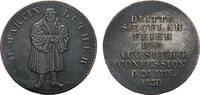 SACHSEN Versilberte Bronzemedaille Anton, 1827-1836. -