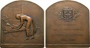 BELGIEN Bronzeplakette 1919 (v. Devreese) Vorzüglich + 80,00 EUR  zzgl. 4,00 EUR Versand
