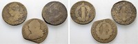 FRANKREICH 2 Sols (3 Stück) Louis XVI, 1774-1793. -