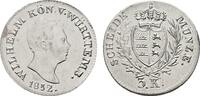 WÜRTTEMBERG 3 Kreuzer 1832. Wilhelm I., 1816-1864. Min. Kl. Fleck am Ran... 380,00 EUR  zzgl. 4,00 EUR Versand