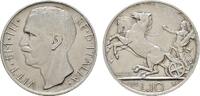ITALIEN 10 Lire Victor Emanuel III., 1900-1946. -