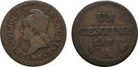 FRANKREICH Ku.-Centime Directoire, 1795-1799.