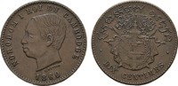 KAMBODSCHA Ku.-10 Centimes Norodom I., 1860-1904. -