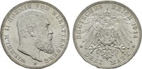 Württemberg 3 Mark Wilhelm II., 1891-1918.
