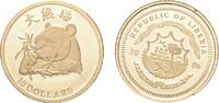 LIBERIA 10 Dollars 2006 PANDA Republik. Polierte Platte
