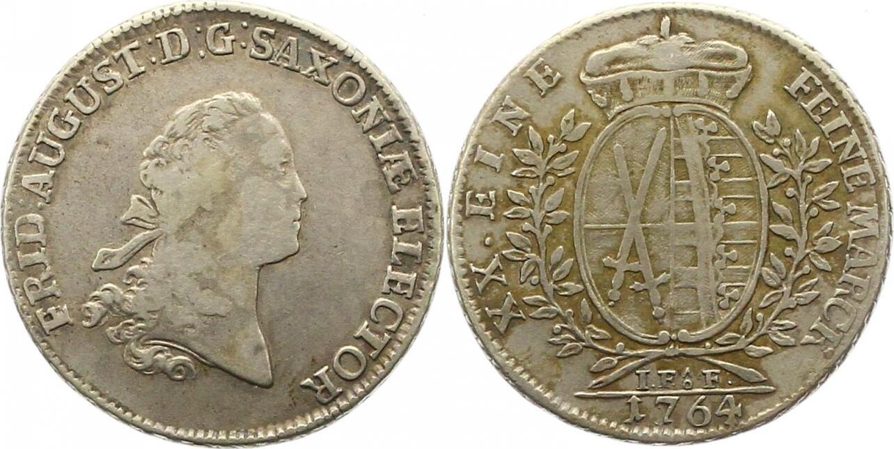 Sachsen-Albertinische Linie 1/2 Taler 1764 Friedrich August III