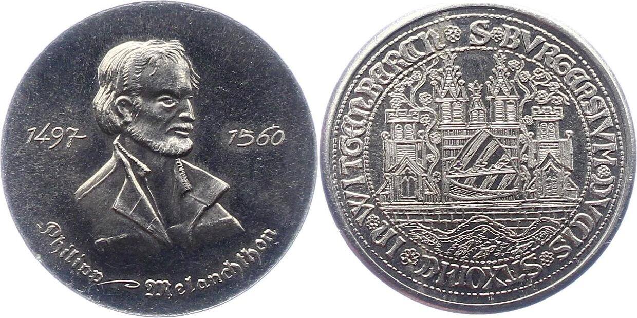 Personenmedaillen Kupfernickel Medaille 1981 Melanchthon, Philipp *1497