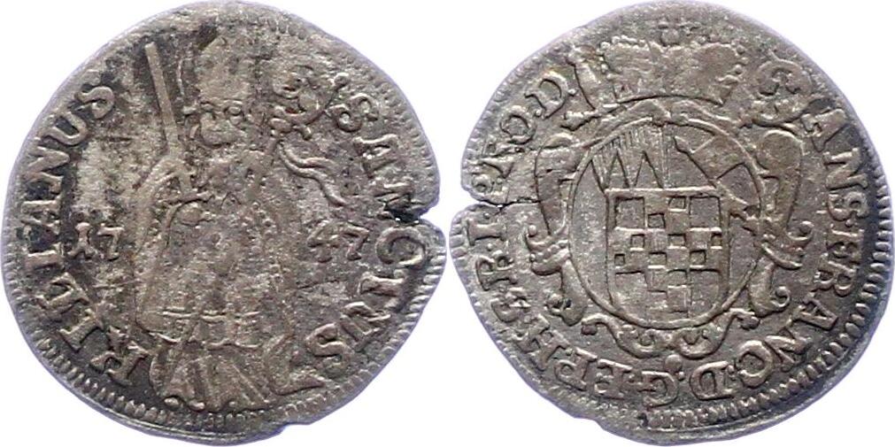 WürzburgBistum Kilianschilling 1747 Anselm Franz von Ingelheim 1746
