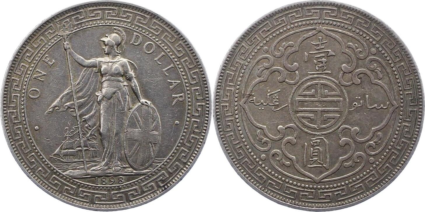 Großbritannien Trade Dollar 1898 B Victoria 1837-1901. Schöne Patina ...