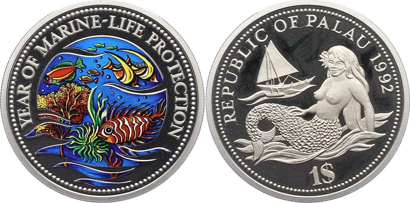 Palau Dollar 1992 Republik. Polierte Platte | MA-Shops
