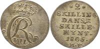 Dänemark 2 Skilling Christian VII. 1766-1808.