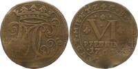 Bentheim-Tecklenburg-Rheda 6 Pfennig Moritz Casimir 1710 - 1768.