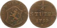 Jever-Grafschaft Cu 1/4 Stüber 1 Friederike Auguste Sophie 1793-1801.