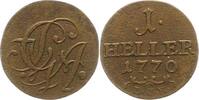 Sachsen-Gotha-Altenburg Cu Heller Friedrich III. 1732-1772.