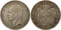Griechenland 5 Drachmen Georg I. 1863-1913.