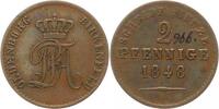 Oldenburg 2 Pfennig Paul Friedrich August 1829-1853.