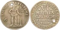 Braunschweig-Wolfenbüttel 6 Mariengroschen Feinsilber Ferdinand Albrecht II. 1735. -
