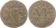 Bentheim-Tecklenburg-Rheda 6 Pfennig Moritz Casimir 1710 - 1768. -