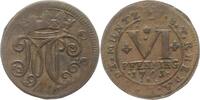 Bentheim-Tecklenburg-Rheda 6 Pfennig Moritz Casimir 1710 - 1768. -