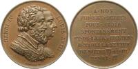 Frankreich Bronzemedaille Louis XVIII. 1814-1824. -