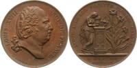 Frankreich Bronzemedaille Louis XVIII. 1814-1824. -