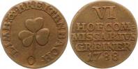 Sachsen-Limbach und Breitenbach 6 Heller mit Gegenstempel -