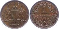 Baden-Durlach Kreuzer 1864 Friedrich I. 1852-1907. Fast Stempelglanz