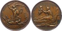 Frankreich Bronzemedaille Louis XVIII. 1814-1824. -