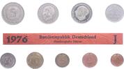 Kursmünzensatz Mark 1945-2001. -