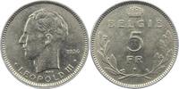 Belgien-Königreich 5 Francs Leopold III. 1934-1950. -