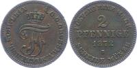 Mecklenburg-Schwerin 2 Pfennig Friedrich Franz II. 1842-1883. -