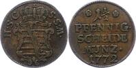 Sachsen-Coburg-Saalfeld 1 1/2 Pfennig Ernst Friedrich 1764-1800. -