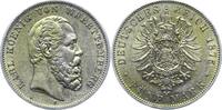 Württemberg 5 Mark Karl 1864-1891. -