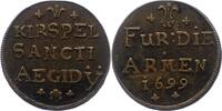 Münster-Bistum Armenpfennig Friedrich Christian von Plettenberg 1688-1706. -