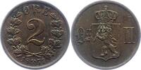 Norwegen 2 Öre 1 Unter schwedischer Regierung 1814-1905. -