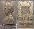 Oldenburg Bronzeplakette Friedrich August 1900-1918. -