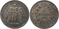 Frankreich 5 Francs 1876 A Dritte Republik 1870-1940. Schöne Patina. Sehr schön