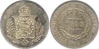 Brasilien 1000 Reis Pedro II 1831-1889. -
